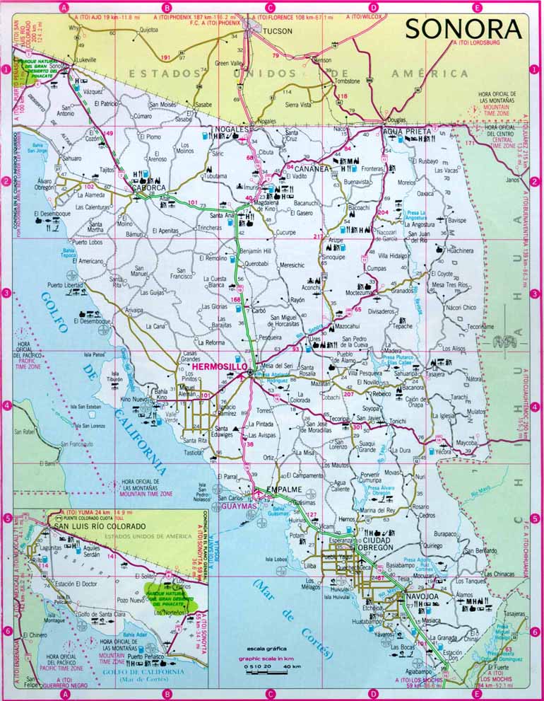 Map Of Sonora