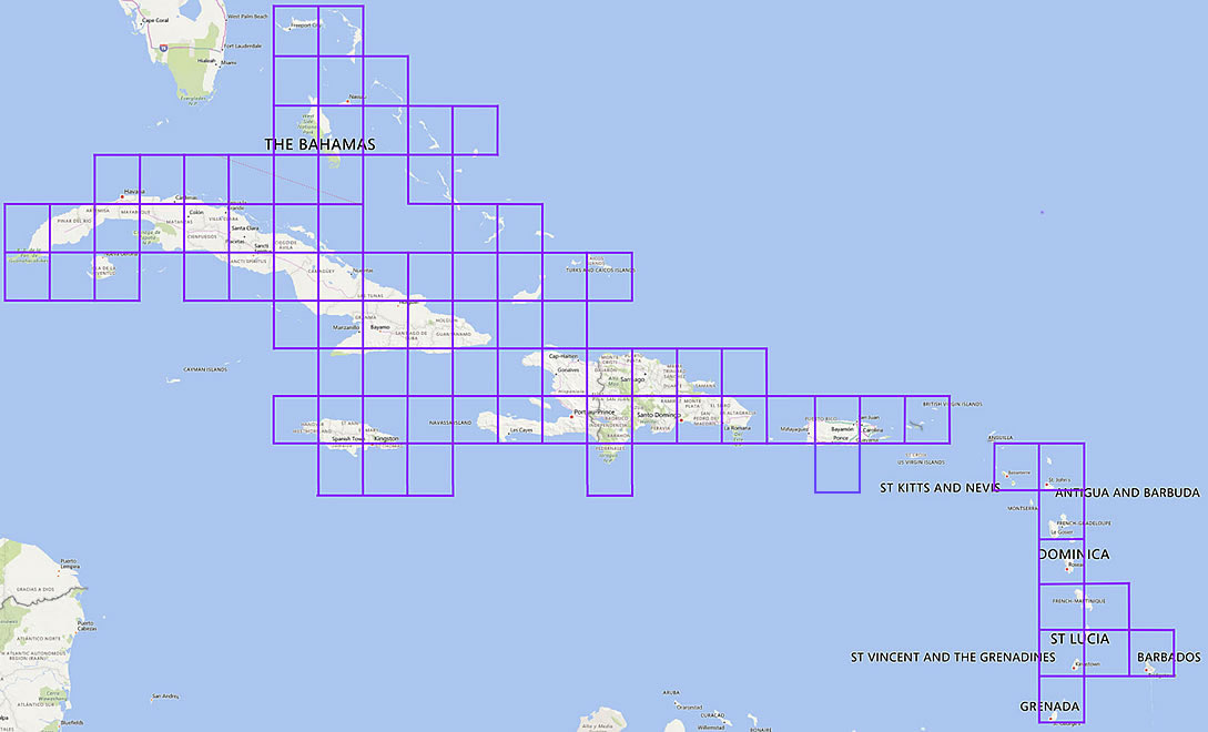 Mapa Caribe