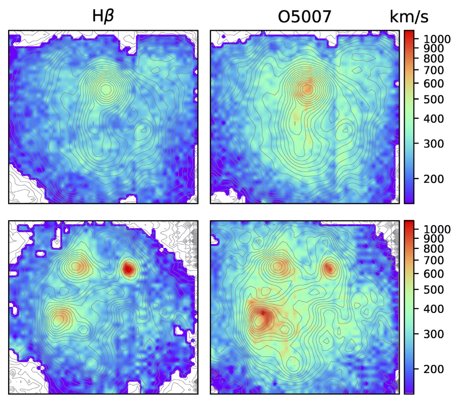 Internal kinematics of giant H II regions in M101 with the Keck Cosmic Web Imager